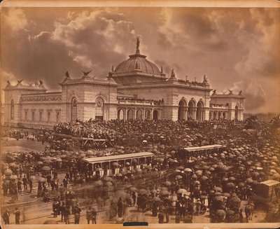 Día de apertura: los oradores, 1876 de American Photographer